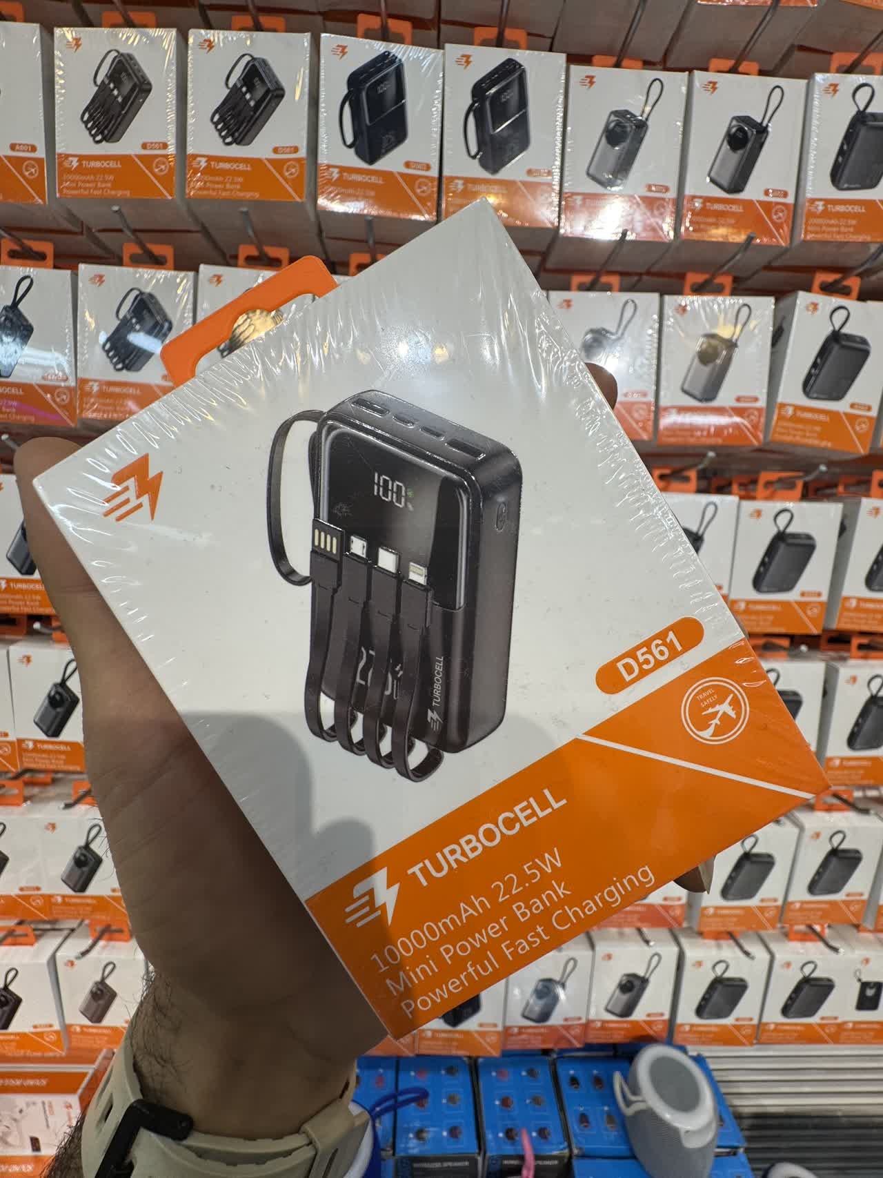 پاوربانک توربوسل مدل TurboCell D561ظرفیت 10000 میلی‌آمپر ساعت