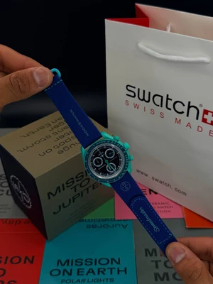 ساعت مچی امگا سواچ OMEGA SWATCH FOR MISSION ON EARTH POLAR LIGHTS