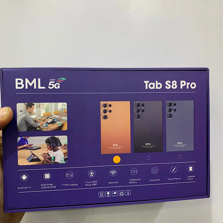 تبلت برند BML مدل S8 PRO | حافظه داخلی 32 گیگ رم 3 گیگ صفحه نمایش 7 اینچ همراه با کیبورد