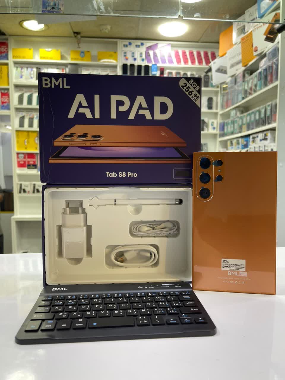 تبلت برند BML مدل S8 PRO | حافظه داخلی 32 گیگ رم 3 گیگ صفحه نمایش 7 اینچ همراه با کیبورد