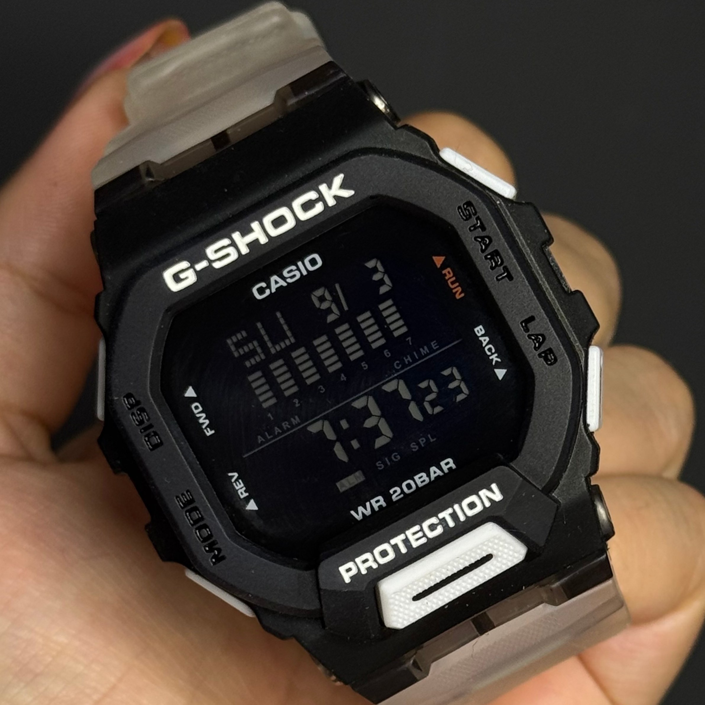 ساعت مردانه جی شاک شفاف صفحه مشکی G-Shock