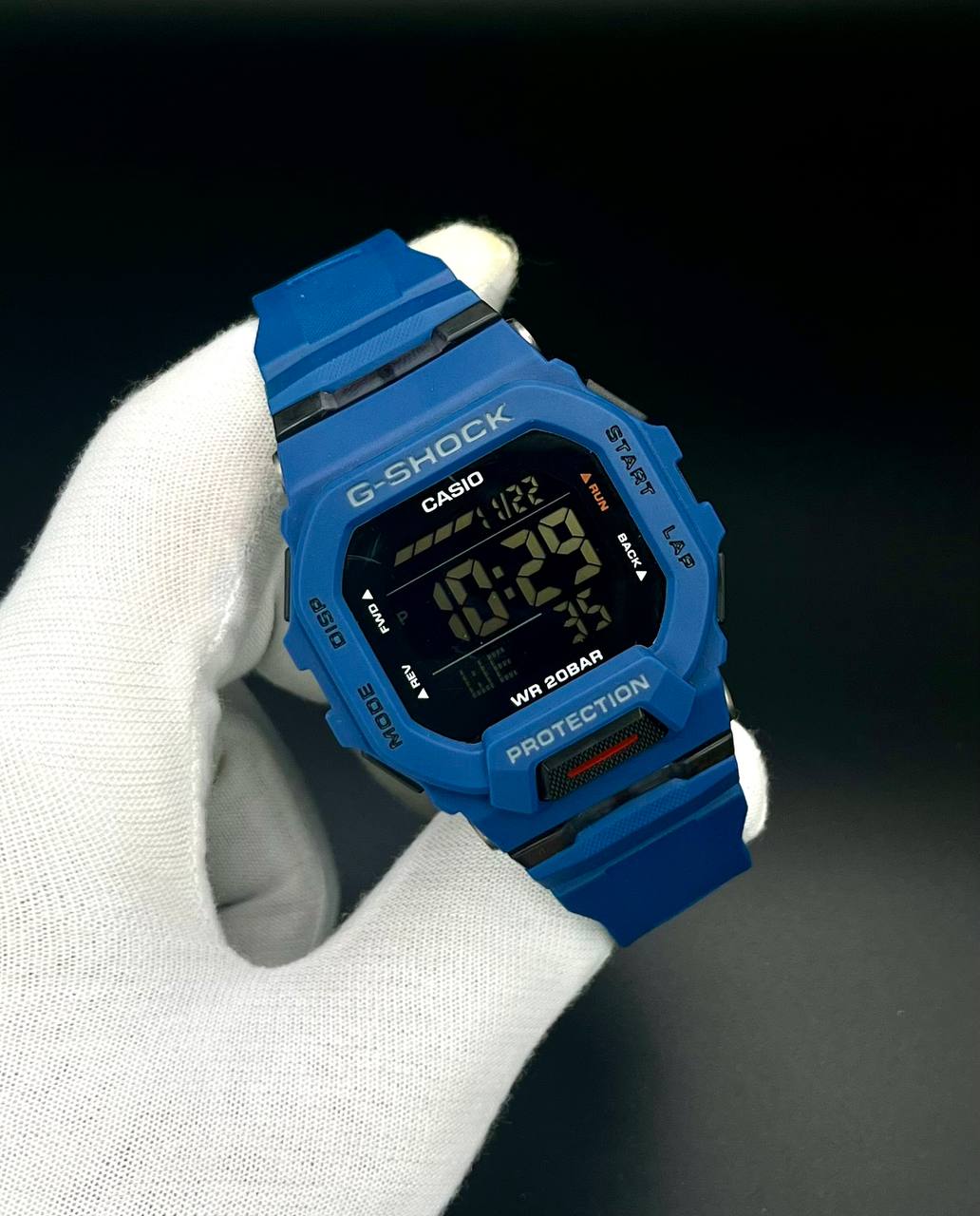 ساعت مردانه جی شاک آبی صفحه مشکی G-Shock