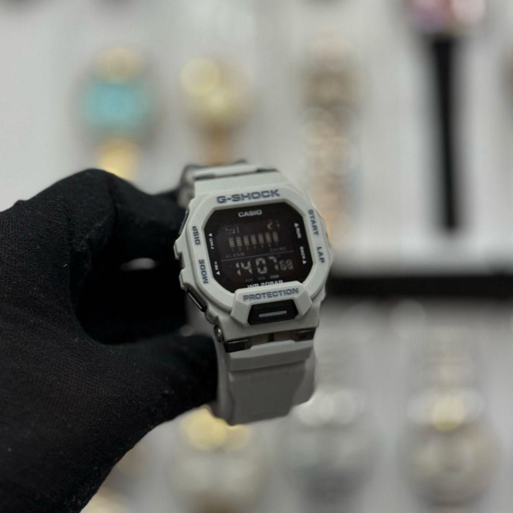 ساعت مردانه جی شاک طوسی صفحه مشکی G-Shock
