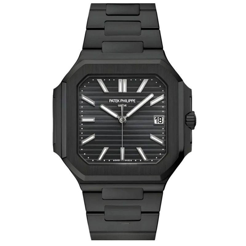 ساعت مچی مردانه پتک فیلیپ مربعی مشکی patek philippe