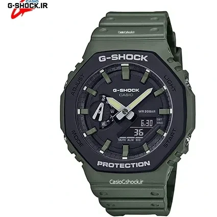 ساعت مچی کاسیو مدل GA-2110SU-3A جی شاک مردانه با بند رزین