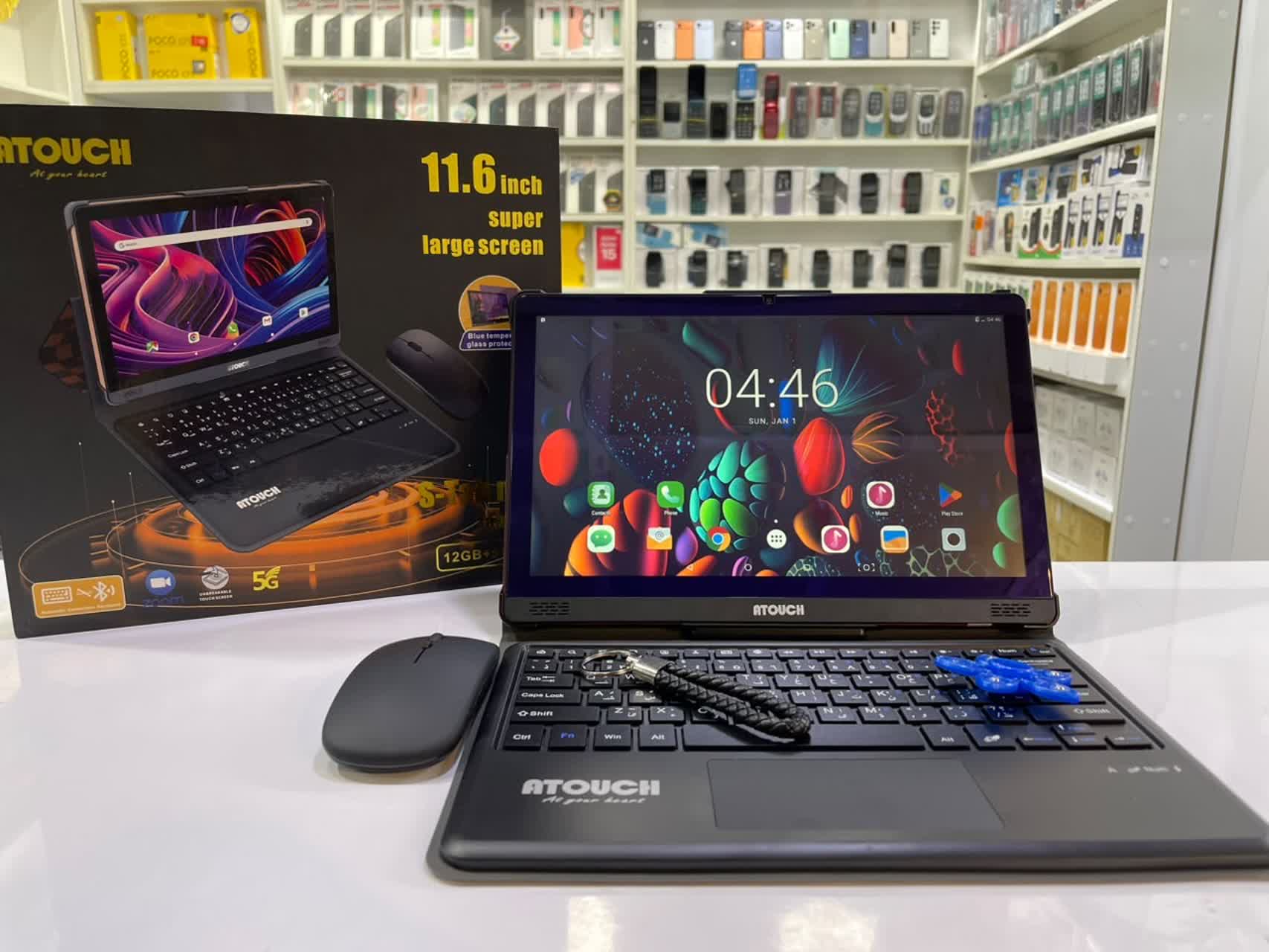 تبلت ۱۱.۶ اینچی Atouch مدل S-Tab Max حافظه 24 گیگابایت رم 3 گیگابایت با گارانتی و رجیستری | با موس و کیبورد