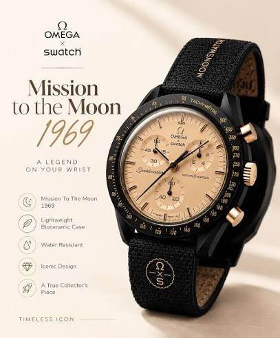 ساعت اسپرت امگا سواچ ماموریت به ماه 1MISSION TO THE MOON 1969