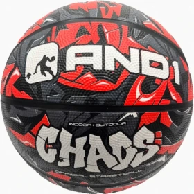 توپ بسکتبال اند وان (AND1) مدل Chaos | توپ لاستیکی سایز ۷ گرافیتی مخصوص سالن و فضای باز