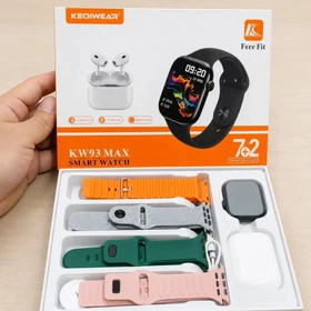 ساعت هوشمند KEQIWEAR مدل KW93 MAX با ۷ بند و ایرپاد