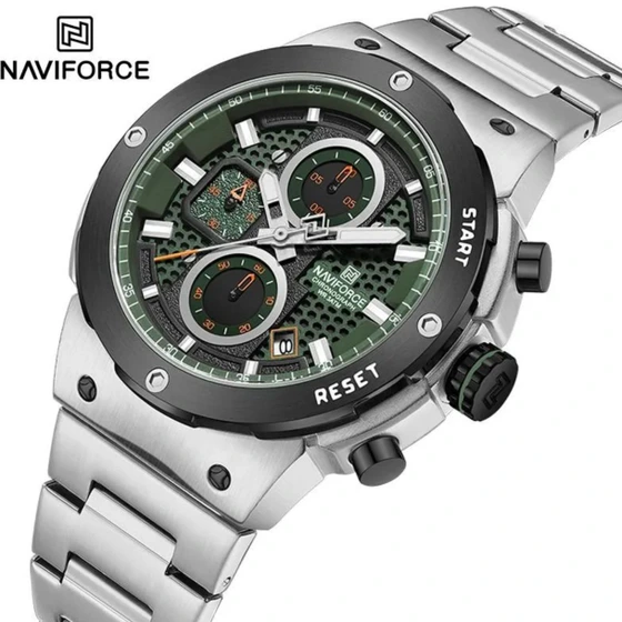 ساعت مچی مردانه نیوی فورس مدل NAVIFORCE 8072 - نقره ای سبز /
